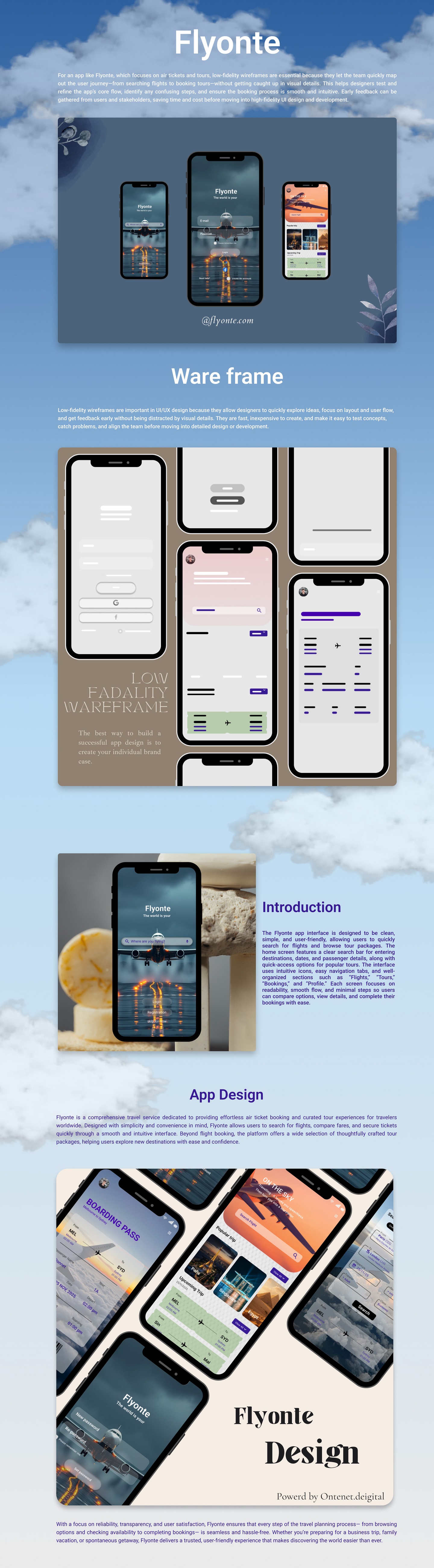 Travel App Wireframe & UI/UX Design